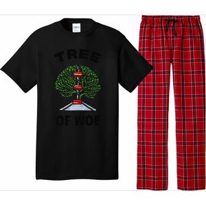 Funny Pro Wrestling Fan Gift Tree Of Woe Pro Wrestling Hold Premium Pajama Set