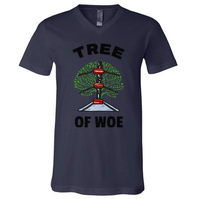 Funny Pro Wrestling Fan Gift Tree Of Woe Pro Wrestling Hold Premium V-Neck T-Shirt