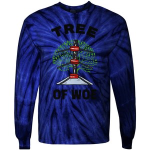 Funny Pro Wrestling Fan Gift Tree Of Woe Pro Wrestling Hold Premium Tie-Dye Long Sleeve Shirt