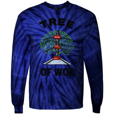 Funny Pro Wrestling Fan Gift Tree Of Woe Pro Wrestling Hold Premium Tie-Dye Long Sleeve Shirt