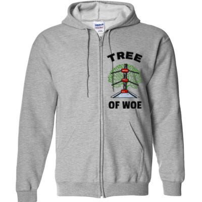 Funny Pro Wrestling Fan Gift Tree Of Woe Pro Wrestling Hold Premium Full Zip Hoodie