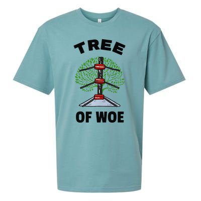 Funny Pro Wrestling Fan Gift Tree Of Woe Pro Wrestling Hold Premium Sueded Cloud Jersey T-Shirt