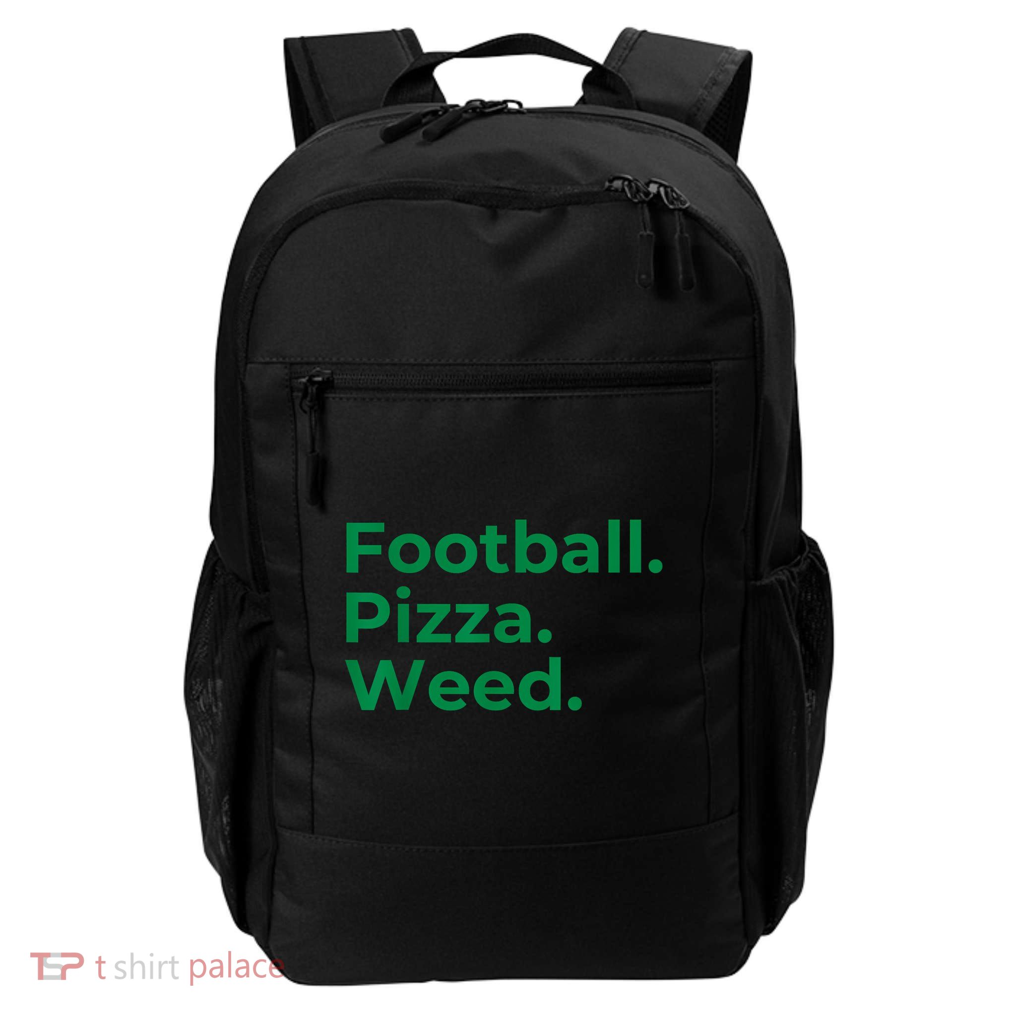 Football Pizza Weed Backpack