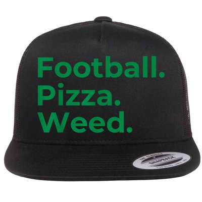 Football Pizza Weed Flatbill Hat