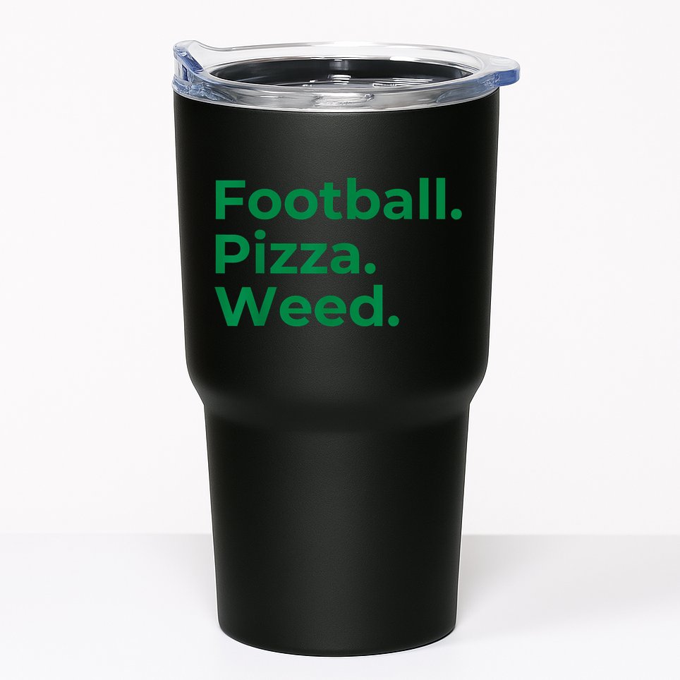 Football Pizza Weed Tumbler