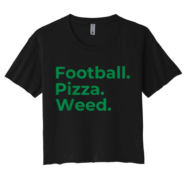 Football Pizza Weed Crop Top