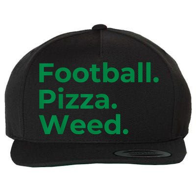 Football Pizza Weed Wool Snapback Cap