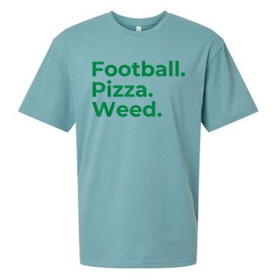 Football Pizza Weed Sueded Cloud Jersey T-Shirt