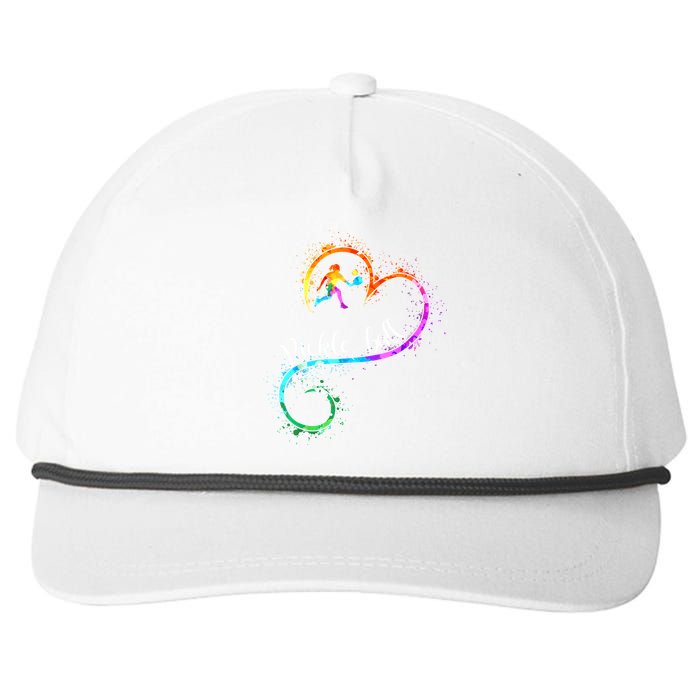 Funny Pickleball Watercolors I Love Pickleball Girl Player Gift Snapback Five-Panel Rope Hat