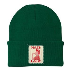 Female Postal Worker Mail Lady Stamp World Post Day Knit Cap Winter Beanie