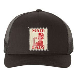 Female Postal Worker Mail Lady Stamp World Post Day Yupoong Adult 5-Panel Trucker Hat