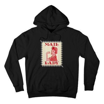 Female Postal Worker Mail Lady Stamp World Post Day Hoodie