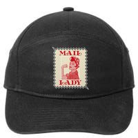 Female Postal Worker Mail Lady Stamp World Post Day 7-Panel Snapback Hat