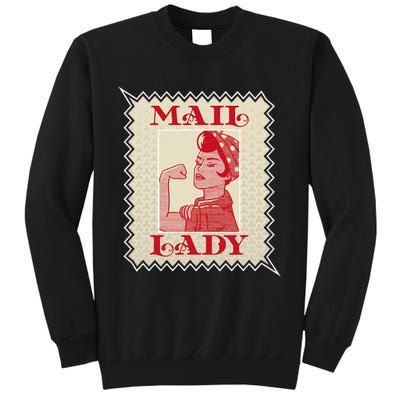 Female Postal Worker Mail Lady Stamp World Post Day Tall Sweatshirt