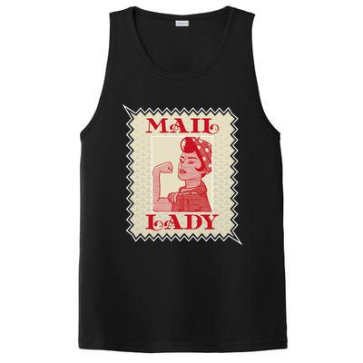 Female Postal Worker Mail Lady Stamp World Post Day PosiCharge Competitor Tank