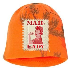 Female Postal Worker Mail Lady Stamp World Post Day Kati - Camo Knit Beanie