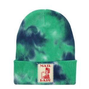 Female Postal Worker Mail Lady Stamp World Post Day Tie Dye 12in Knit Beanie