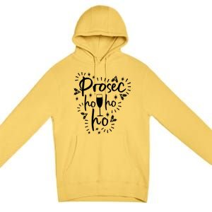 Funny Prosecco Wine Christmas I Prosec Ho Ho Ho Gift Premium Pullover Hoodie