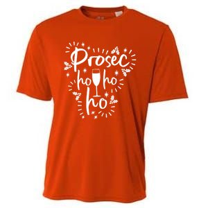 Funny Prosecco Wine Christmas I Prosec Ho Ho Ho Gift Cooling Performance Crew T-Shirt