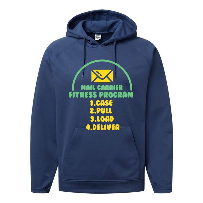 Funny Postal Worker Outfit for a Mailman Performance Fleece Hoodie