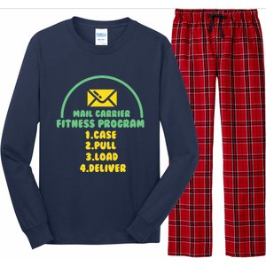 Funny Postal Worker Outfit for a Mailman Long Sleeve Pajama Set