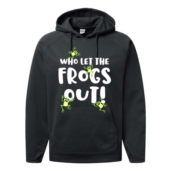 Funny Passover Who Let The Frogs Out Jewish Seder Fami Performance Fleece Hoodie