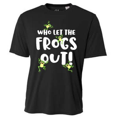 Funny Passover Who Let The Frogs Out Jewish Seder Fami Cooling Performance Crew T-Shirt