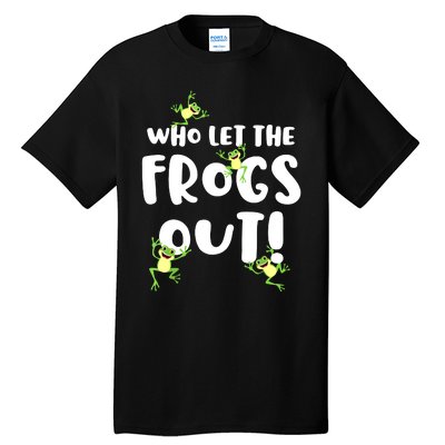 Funny Passover Who Let The Frogs Out Jewish Seder Fami Tall T-Shirt