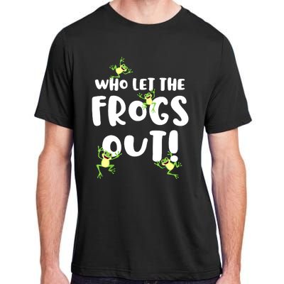 Funny Passover Who Let The Frogs Out Jewish Seder Fami Adult ChromaSoft Performance T-Shirt