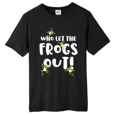 Funny Passover Who Let The Frogs Out Jewish Seder Fami Tall Fusion ChromaSoft Performance T-Shirt