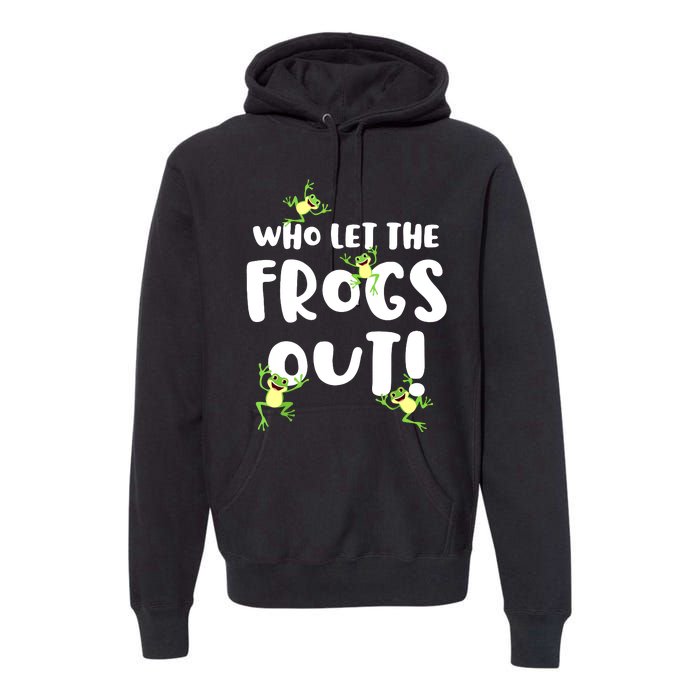 Funny Passover Who Let The Frogs Out Jewish Seder Fami Premium Hoodie