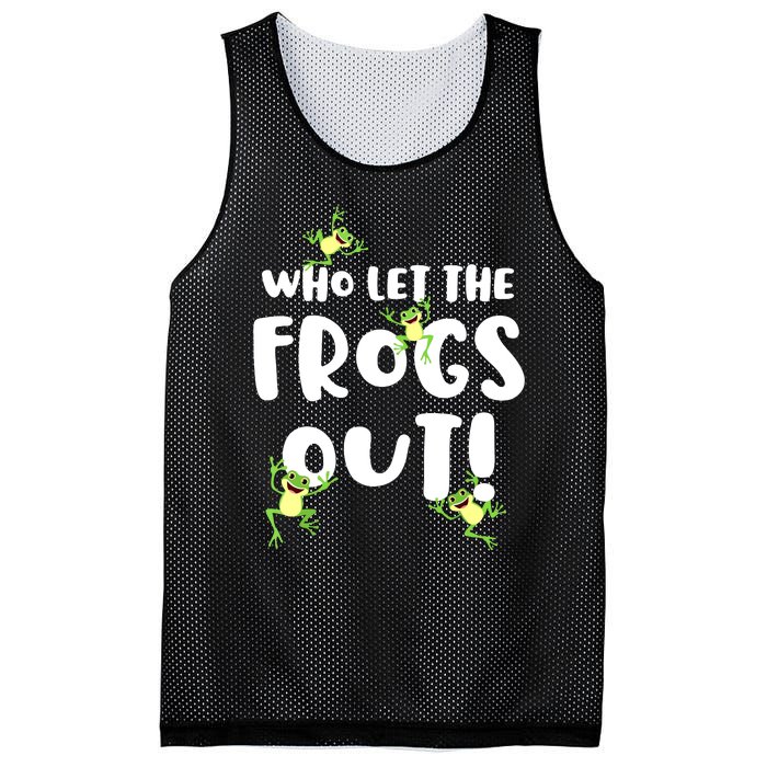 Funny Passover Who Let The Frogs Out Jewish Seder Fami Mesh Reversible Basketball Jersey Tank