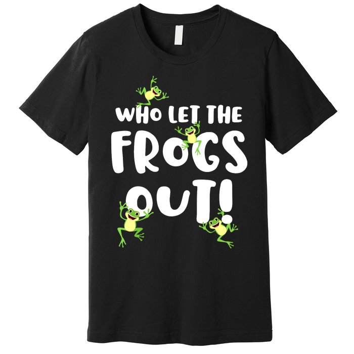 Funny Passover Who Let The Frogs Out Jewish Seder Fami Premium T-Shirt