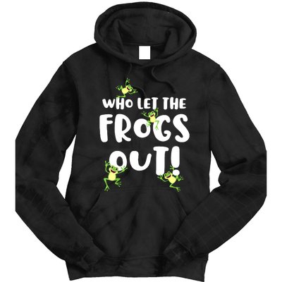 Funny Passover Who Let The Frogs Out Jewish Seder Fami Tie Dye Hoodie