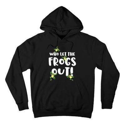 Funny Passover Who Let The Frogs Out Jewish Seder Fami Tall Hoodie