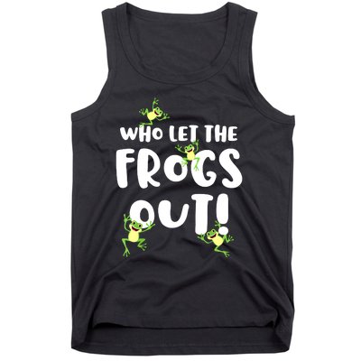 Funny Passover Who Let The Frogs Out Jewish Seder Fami Tank Top