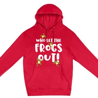 Funny Passover Who Let The Frogs Out Jewish Seder Fami Premium Pullover Hoodie