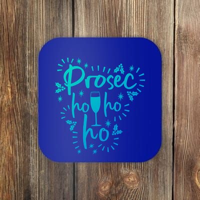 Funny Prosecco Wine Christmas I Prosec Ho Ho Ho Gift Coaster