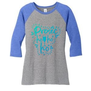 Funny Prosecco Wine Christmas I Prosec Ho Ho Ho Gift Women's Tri-Blend 3/4-Sleeve Raglan Shirt