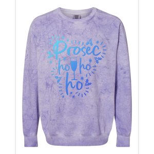 Funny Prosecco Wine Christmas I Prosec Ho Ho Ho Gift Colorblast Crewneck Sweatshirt