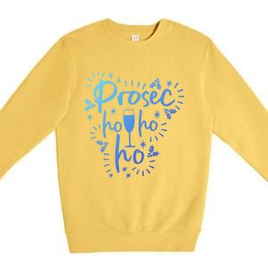 Funny Prosecco Wine Christmas I Prosec Ho Ho Ho Gift Premium Crewneck Sweatshirt