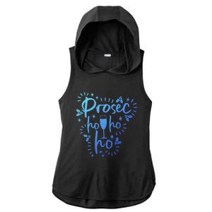 Funny Prosecco Wine Christmas I Prosec Ho Ho Ho Gift Ladies PosiCharge Tri-Blend Wicking Draft Hoodie Tank