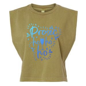 Funny Prosecco Wine Christmas I Prosec Ho Ho Ho Gift Garment-Dyed Women's Muscle Tee