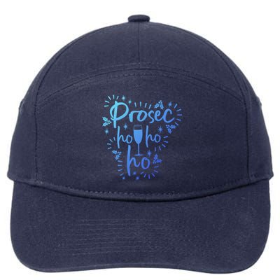 Funny Prosecco Wine Christmas I Prosec Ho Ho Ho Gift 7-Panel Snapback Hat