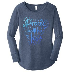 Funny Prosecco Wine Christmas I Prosec Ho Ho Ho Gift Women's Perfect Tri Tunic Long Sleeve Shirt