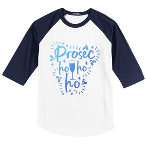 Funny Prosecco Wine Christmas I Prosec Ho Ho Ho Gift Baseball Sleeve Shirt