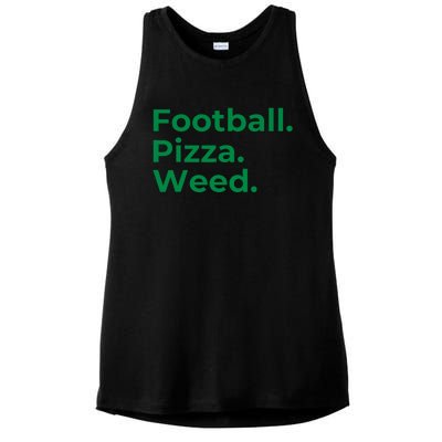 Football Pizza Weed Ladies PosiCharge Tri-Blend Wicking Tank