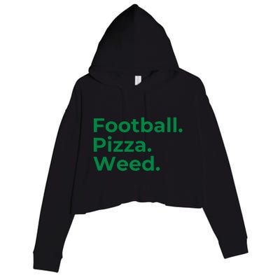 Football Pizza Weed Crop Fleece Hoodie