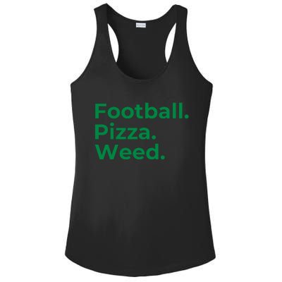 Football Pizza Weed Ladies PosiCharge Competitor Racerback Tank