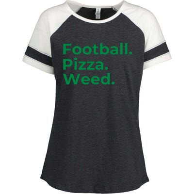 Football Pizza Weed Enza Ladies Jersey Colorblock Tee